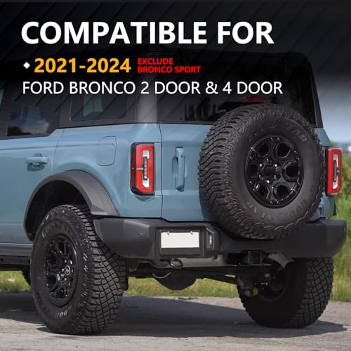 YZONA Tow Hitch 2 Inch, for Ford Bronco Tow Hitch Trailer Kit Compatible for 2021-2026 Ford Bronco 2 Door & 4 Door Hitch Receiver with Cover, Rear Bumper Towing Hook Combo (Exclude Bronco Sport) | Rear bumper tow hitch fits 2 and 4 Door models, excludes B