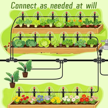 8 PCS 1/2" to 1/4" Drip Irrigation Tee Fitting,6 Way Quick Connect - size: 8PCS 1/2" to 1/4" Connect (6 Way))