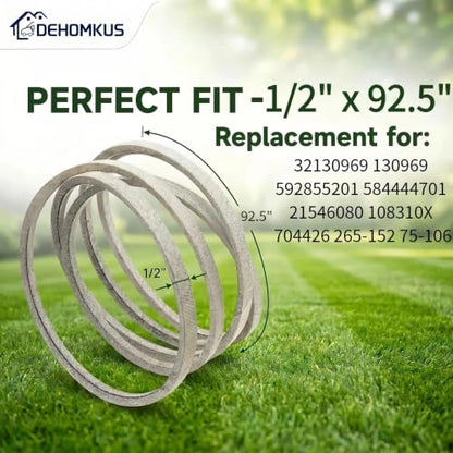 532130969 Drive Belt 1/2" x 92.5" for 42" Deck Mowers - size: 1/2" x 92.5"