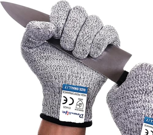 Dowellife Cut Resistant Gloves Food Grade Level 5 Protection, Safety Kitchen Cuts Gloves for Oyster Shucking, Fish Fillet Processing, Mandolin Slicing, Meat Cutting and Wood Carving. (X-Large) - size: X-Large (Pack of 1), style: Original