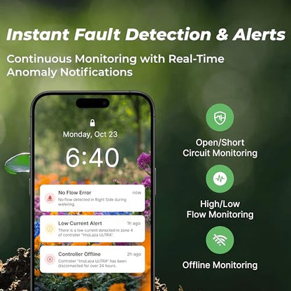 ImoLaza Outdoor Sprinkler Controller, 4-Zone Ultra WiFi Sprinkler Timer - color: Blue-4 Zone