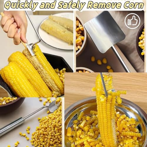 Corn Peeler Stainless Steel Stripper Corn Separator Quick Peel Corn Gadget - size: 1 piece