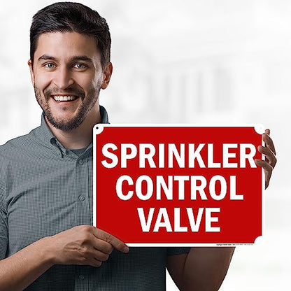 Sprinkler Control Valve Sign, 10x14 Inches, 55 mil thick HDPE (high density - size: 10x14 - Polyethylene