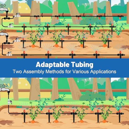 Misting Drip Irrigation System for Garden Watering,Raised Bed 120FT - size: 120FT