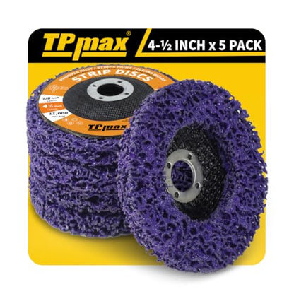 4-1/2" x 7/8" Strip Disc 5Pk Rust & Paint Removal for Angle Grinder - style: 4-1/2" x 7/8''