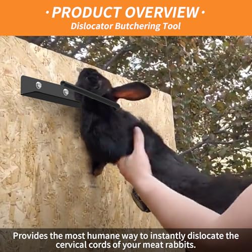 Meat Rabbit Dispatch Dislocator Butchering Tool – Heavy Duty Metal Wringer Neck Cervical Dislocation Tool for Humane Processing of Rabbits, Squirrels, and Other Small Animals - style: Dispatch Tool