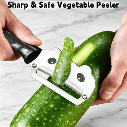 Maxjoy Vegetable Peeler, Stainless Steel Blade, PP Handle - color: White#Yellow#Silver