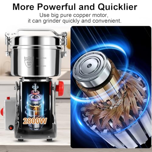 Electric Grain Mill Grinder Flour, 1000g Corn Fine Powder Grinder - size: 1000g
