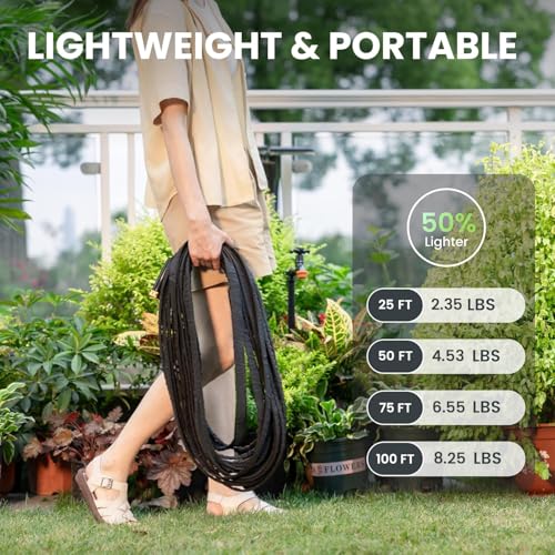 Giraffe Tools Garden Hose 50FT Lightweight Lay Flat Water Hose - size: 50FT