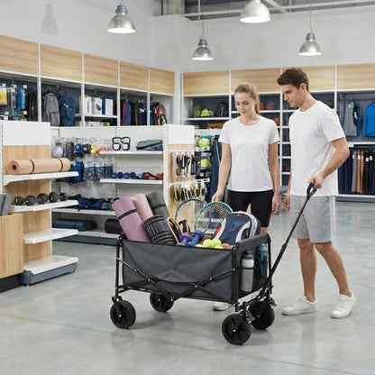 OLIXIS Wagon Cart Collapsible, 330lbs Capacity, Gray
