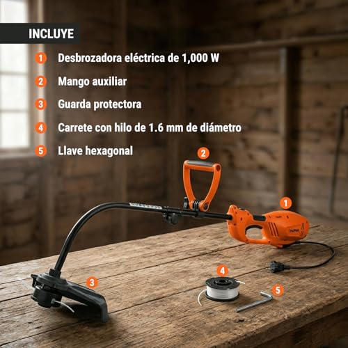 Brushcutter power 1000 W, 14 'of handle cut' D '