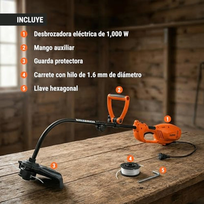 Brushcutter power 1000 W, 14 'of handle cut' D '