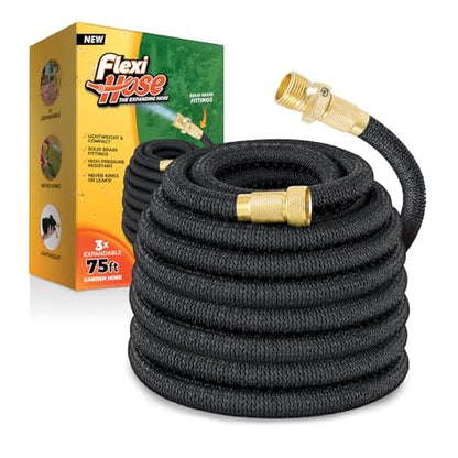 Flexi Hose Lightweight Expandable Garden Hose - Ultimate No-Kink - size: 75 ft