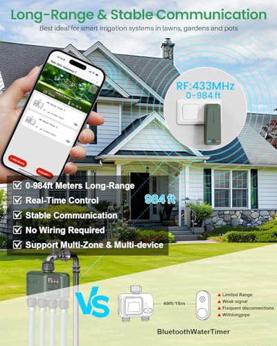 WiFi Water Timer 4 Zone for Garden Hose - size: 4 Outlet