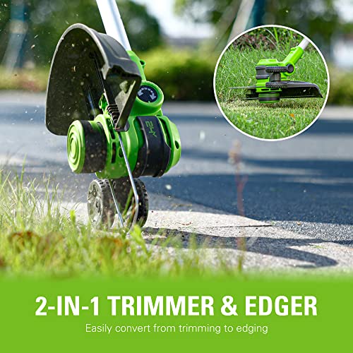 Greenworks 24V 12 in String Trimmer & 320 CFM Blower Combo, 2.0 Ah Battery - style: Gen 2 Combo (12" + 320 CFM)