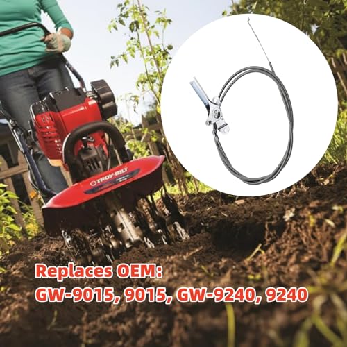 GW-9015 Throttle Choke Cable Fits for Troy-Bilt Horse Tiller Replacement - size: GW-9015