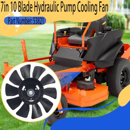 VMQ Replacement 7in 10 Blade Hydraulic Pump Cooling Fan 53821 Fits Hydraulic Gear Lawn Tractor transaxle