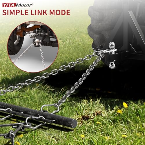 YITAMOTOR Heavy Duty 5FT x 4.5FT Chain Harrow, Drag Harrow with 1/2" Tines - size: 5FTx4.5FT
