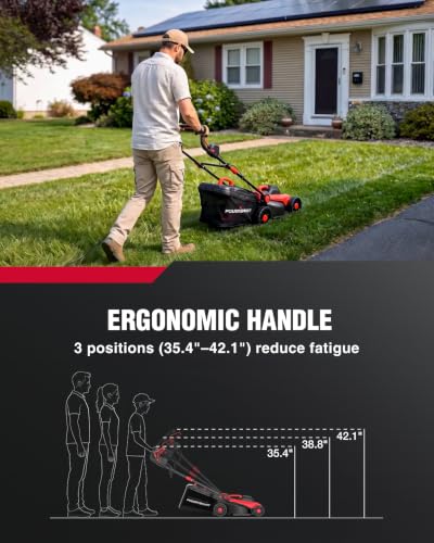 Small Corded Lawn Mower, 14 Inch, Reliable 12.5-Amp Motor, Lightweight