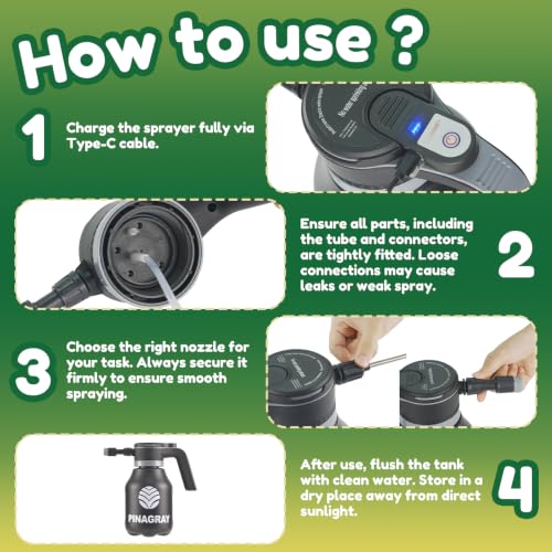 2L/0.5Gallon Upgraded Electric Water Sprayer with Thicker Body