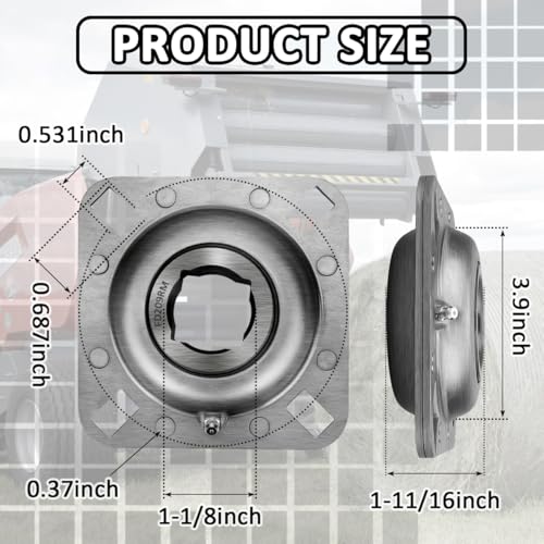 FD209RM 1-1/8" Square Bore Disc Harrow Flange Bearing for Farm Machinery