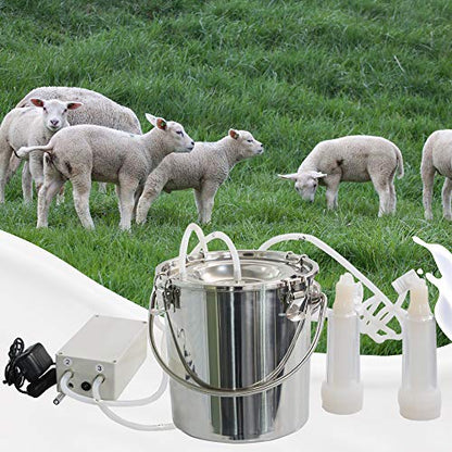 3L Goat Milking Machine,Pulsation Vacuum Electric Milker(Plug-in)