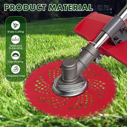 9" x 36 Teeth Carbide Tipped Brush Cutter Blades & 10" x 3 Teeth Weed Eater Blades - size: 10"+9" Combo Pack