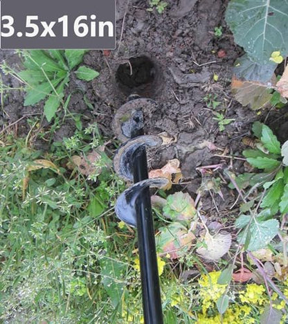 TCBWFY Garden Auger Drill Bit for Planting 1.6"x16.5"and 3.5"x16",Heavy Duty Bulb Planter Tool for Digging Holes,Compatible with 3/8" Hex Drive Drill - size: 1.6"x16.5"+3.5"x16"
