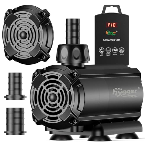 hygger Submersible Pump 2400GPH, 60W Water Fountain Pump With Controller - size: 2400GPH 60W