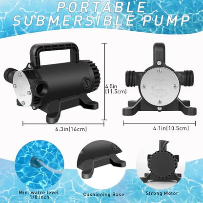 Water Pump 115V 1/10 HP 260 GPH Utility transfer Pump-Black - style: Black-NewG