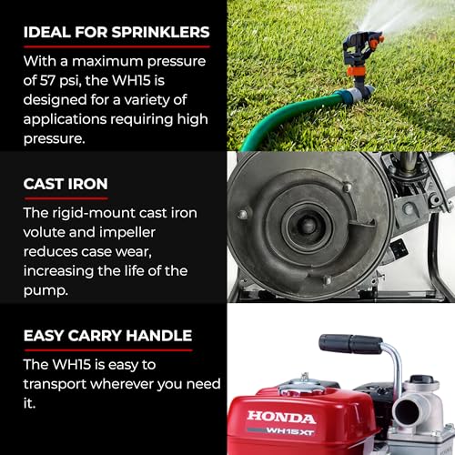 Honda WH15 1 1/2-Inch High Pressure Water Pump (WH15XT2A)