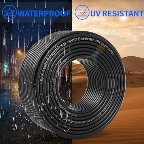 18/7 Solid Sprinkler System Wire 150ft, 18 Gauge Irrigation Wires - size: 18/7, 150Ft