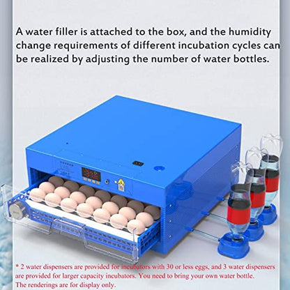 Eggs Incubators for Hatching, Automatic Turner & Humidity Control -Ducks Egg Incubator with Humidity Display, Egg Candler, Geese, Turkeys, Quails, Parrots, Pigeons (256 Eggs) - color: 256 eggs