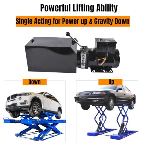 3.5 Gal/14 Quart Hydraulic Power Unit, 2.2kw 220V Single-Acting