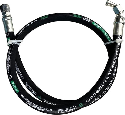 Autovo Hydraulic Hose Swivel Assembly 1/4" Hydraulic Hose with Female JIC X 90° Female JIC 48" Long 5800 psi - size: 26711-04-04-48IN-90