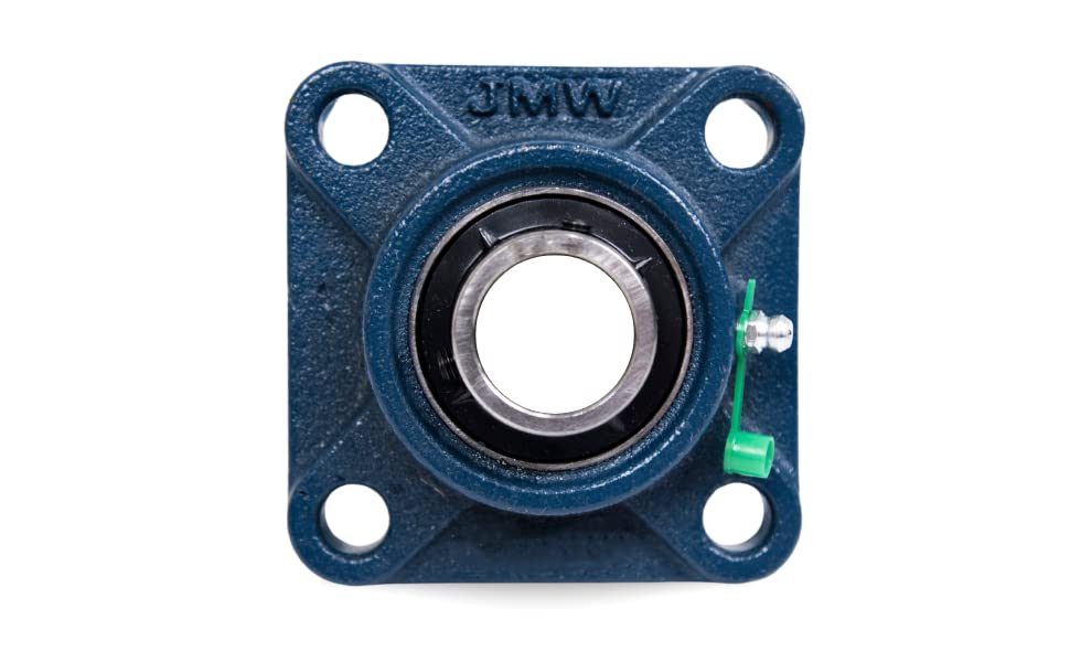 Jeremywell UCF205-16 Pillow Block Bearing (2 Pack), 1 inch Bore, 4-Bolt Flange Mounted, Solid Base, Self-Alignment, Square - size: UCF205-16