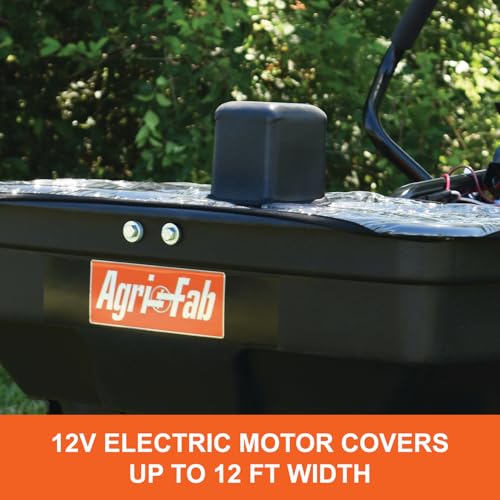 Agri-Fab Zero Turn Mower Electric Spreader, 125 lb Hopper Capacity with 12V Motor and Up to 12 Ft Spread Width