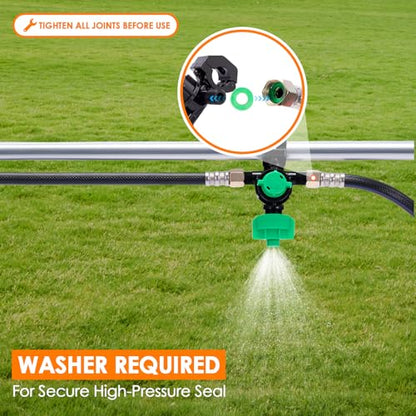 6-Nozzle Foldable Boom Sprayer with 2 Heavy-Duty Hooks– 122" Coverage for ATV/UTV, Adjustable Spray Patterns, Easy-Transport Folding Design