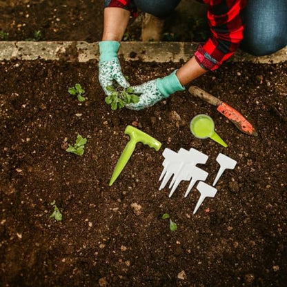 Garden Hand Planter Seeder with Plant Labels Set for Planting,Transplanting Seedling
