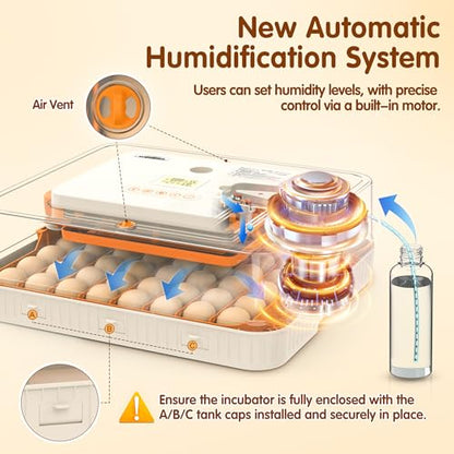 Egg Incubator 56 Eggs Incubators for Hatching Eggs with Auto Egg Turner for Chicken Duck Goose Eggs - size: 56 chicken eggs