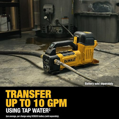 DEWALT 20V MAX Transfer Pump, 10 GPM, Powerful and Lightweight, Profesional Grade Versatility, Bare Tool Only (DCE050B)