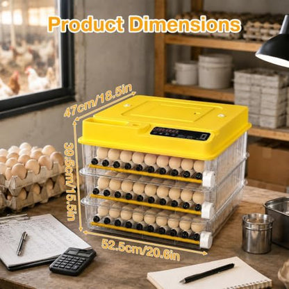 216 Egg Incubator for Hatching Eggs with Auto Turner, Temp Control, Candler - color: 216 Egg