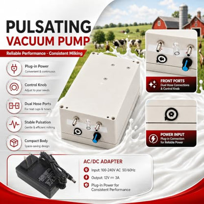 Nakkaa 2 in 1 10L Cow and Goat Milking Machine
