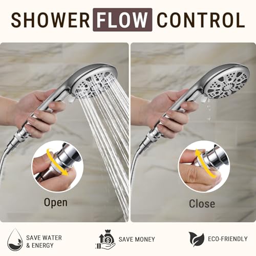 G-Promise Metal Shower Head Shut Off Valve, Flow Control Valve - color: Chrome