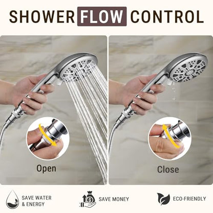 G-Promise Metal Shower Head Shut Off Valve, Flow Control Valve - color: Chrome