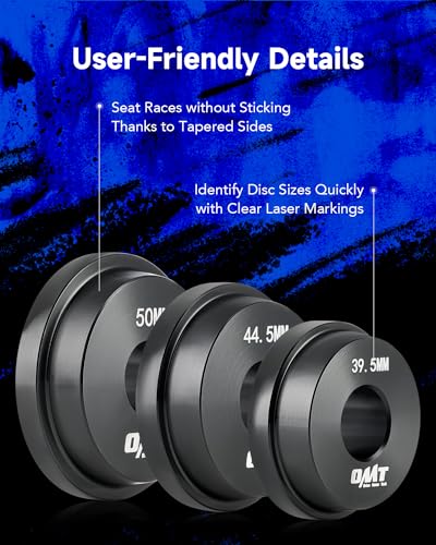 OMT Bearing Press Kit, 10pc Bearing Race and Seal Driver Set - size: 39.5-81 mm