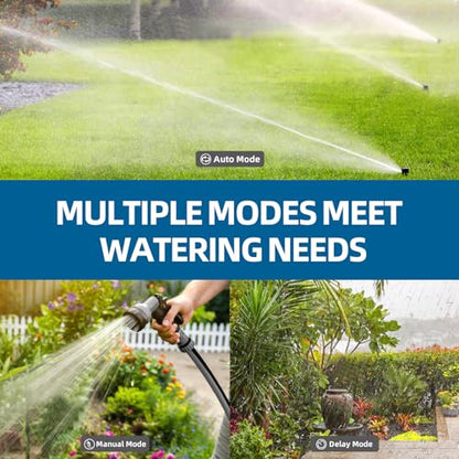 TiFFCOFiO Sprinkler Timer Outdoor, Digital Programmable for Garden Hose, Irrigrtion Timer with Rain Delay and Manual Mode - size: Standard, 1 Pack