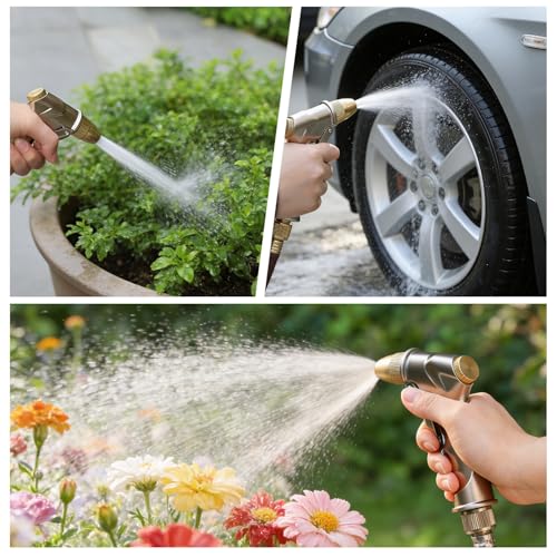 Lichamp Heavy Duty Garden Hose Nozzle Sprayer, High Pressure Water Nozzle
