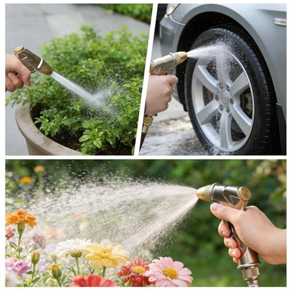 Lichamp Heavy Duty Garden Hose Nozzle Sprayer, High Pressure Water Nozzle