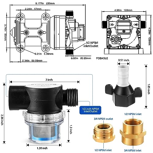 Water Pressure Booster Pump 110V 5.5GPM 70PSI Self Priming Water Pump - color: Silver, size: Medium